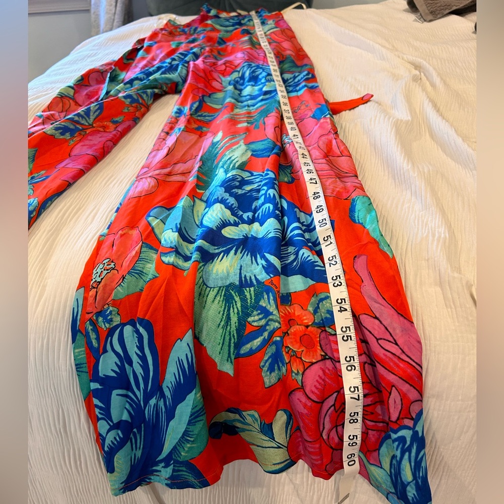 Farm Rio Red Floral Jumpsuit XS NWT - Picture 14 of 14